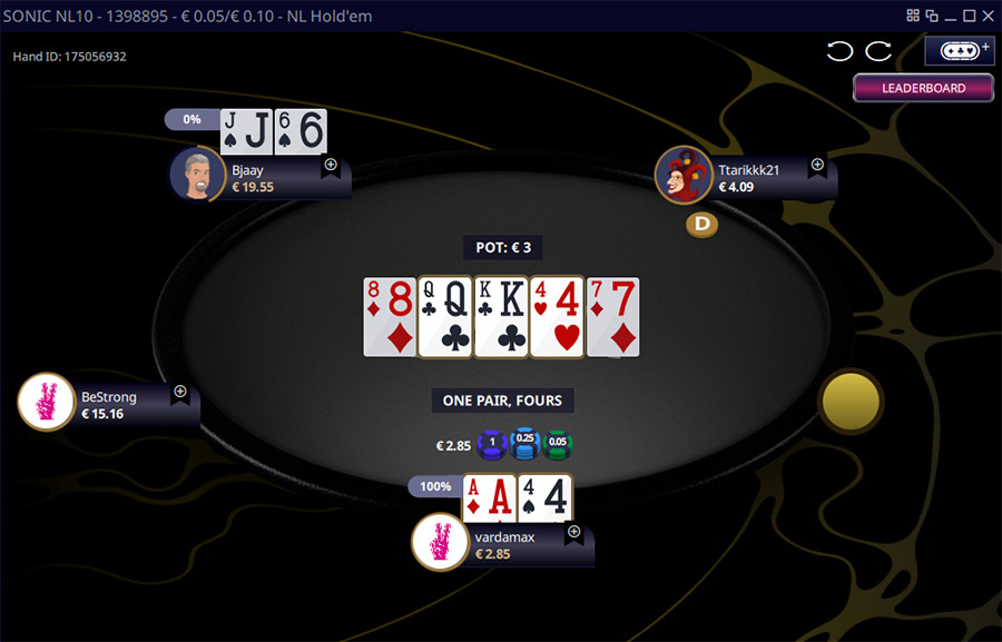 Vbet Poker Sonic Poker Table En