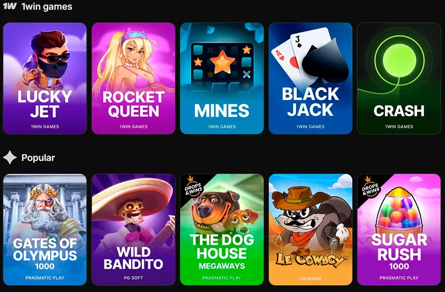 Juegos 1win Casino
