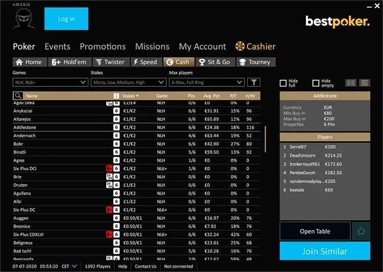 Bestpoker софт