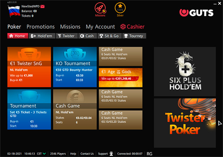 Guts Poker Main Lobby Lat