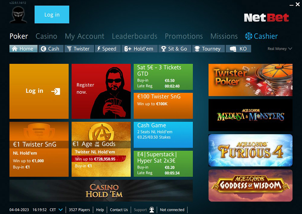 Netbet Poker Main Lobby En