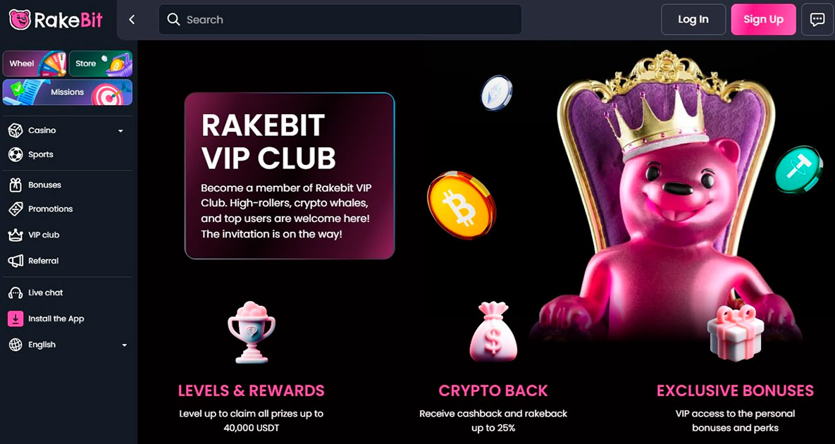Rakebit Casino VIP Club