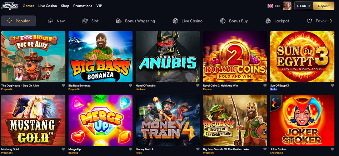 Juegos de Casino Gangsta