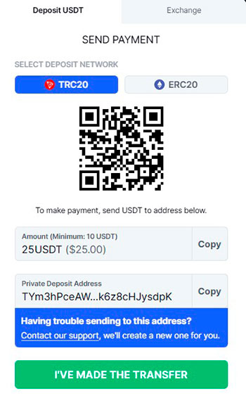 Deposit to the Bit Starz Account (2)