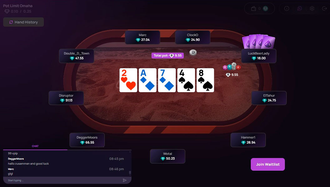 Phenom Poker Plo Table