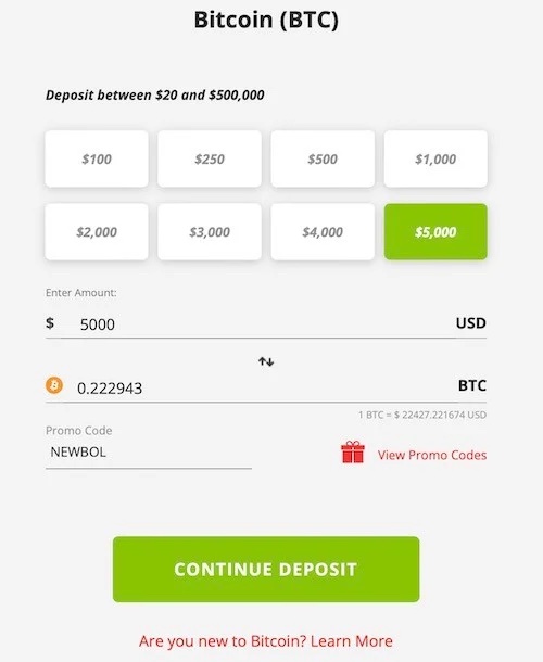 Bet Online Deposito Bitcoin