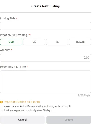 Escrow Trade в ПокерОК: создание сделки