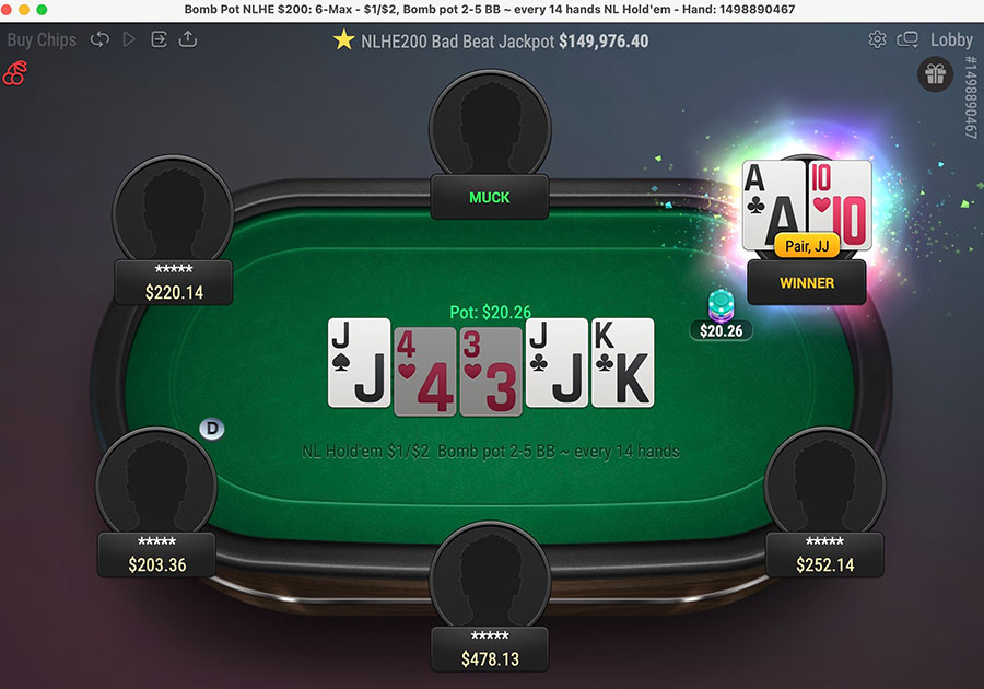 Bet Online Poker  стол NL200 