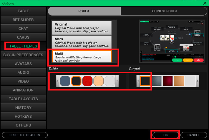 Pokerdom Layout настройка темы