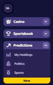 Roobet Predictions Menu