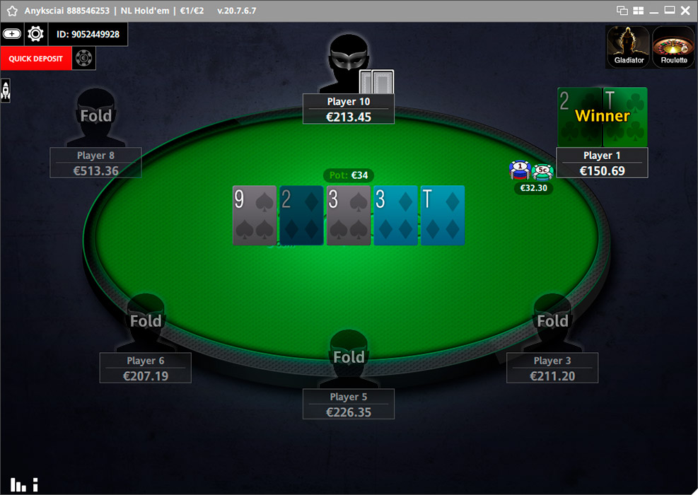 Nordicbet Poker Holdem Table
