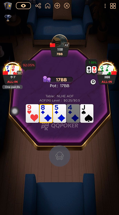 Qq Poker Aof Table
