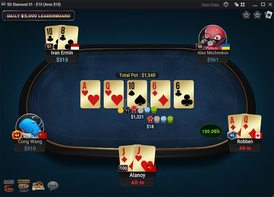 Natural8 Poker Shortdeck Table Lat