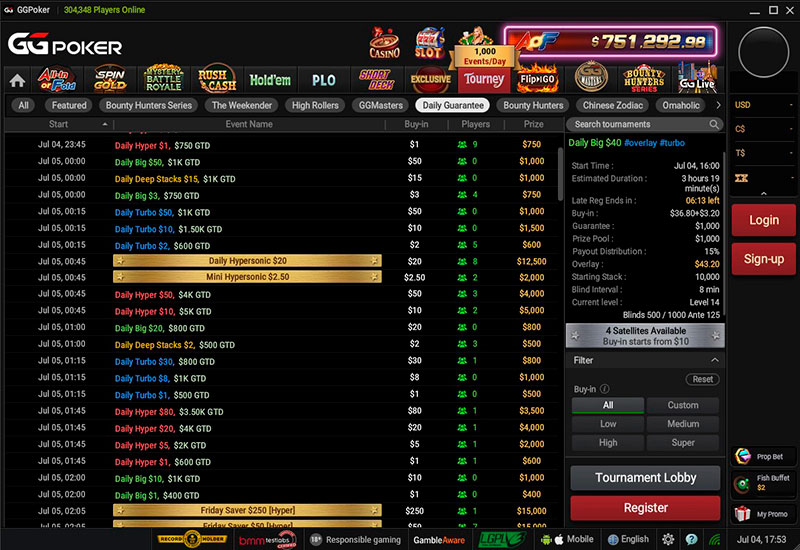 Ggpoker Network турниры