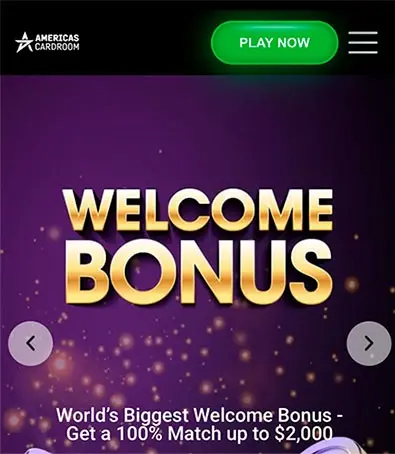 Acr Poker стартовая страница на мобильном устройстве