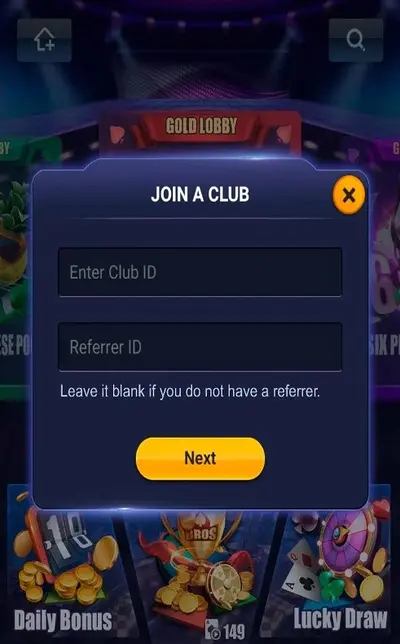 Poker Bros En Club Join Step2