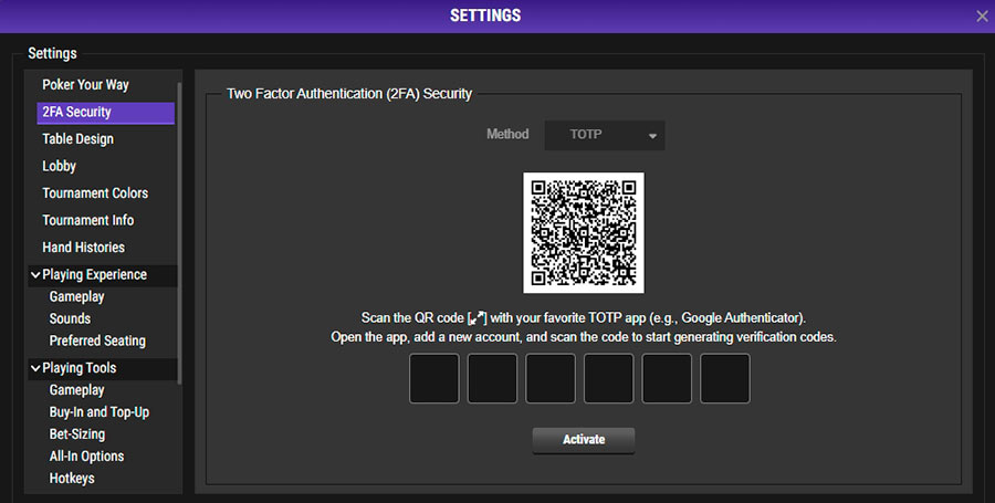 Two Factor Authentication Acr Poker