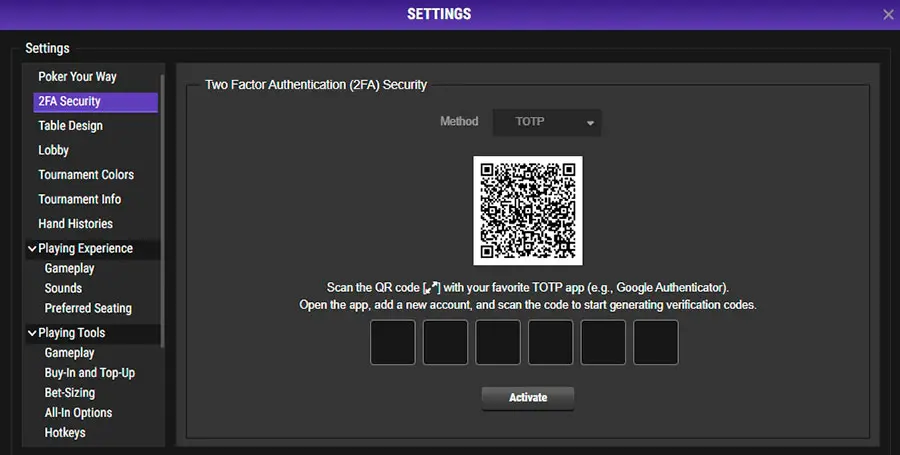 Two Factor Authentication Acr Poker