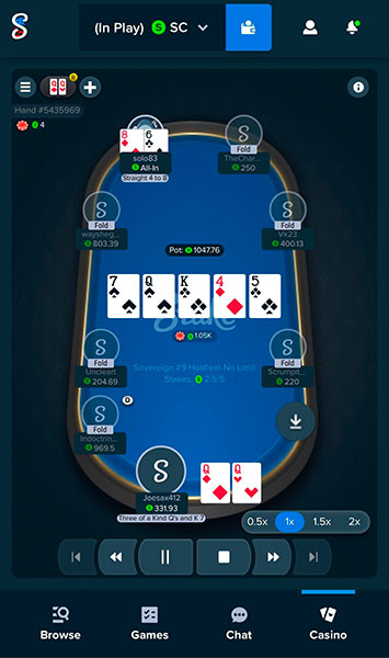 Stake Us Poker Mobile Table
