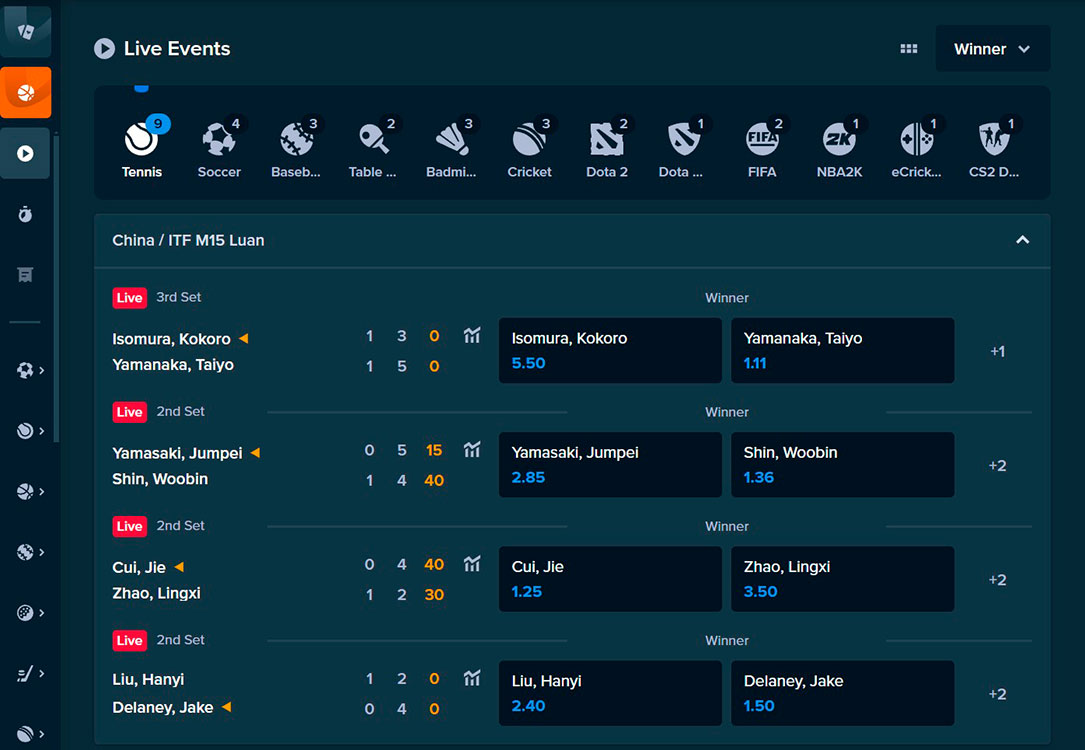 Stake Sportsbook Live Betting
