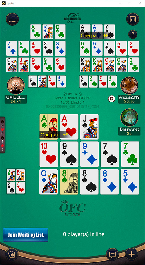 Upoker Ofc Table Eng