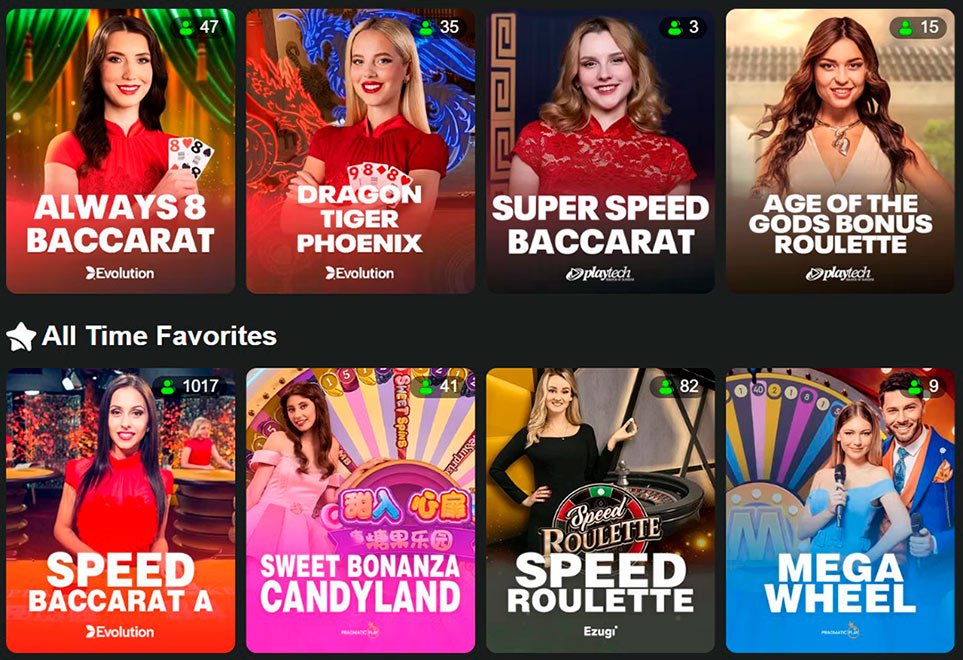 96 Casino Live Games