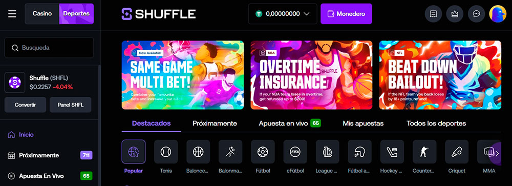 Casa De Apuestas Deportivas Shuffle