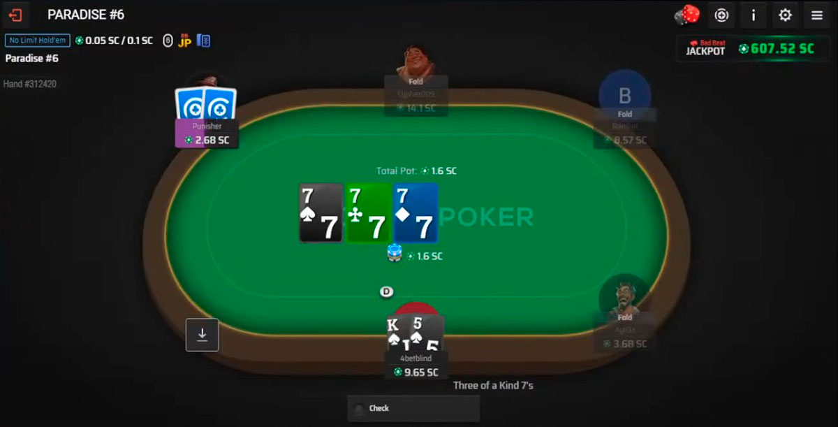 Clubs Poker 6 Max Nlh Table