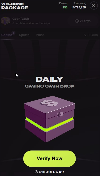 Cloudbet Daily Casino Cash Drop