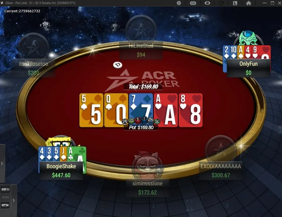 Acr Poker Plo5 стол