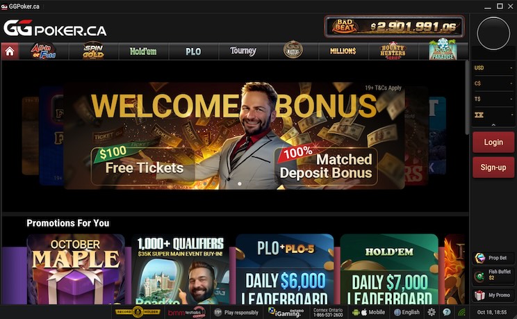 GGpoker Ontario Canada Software