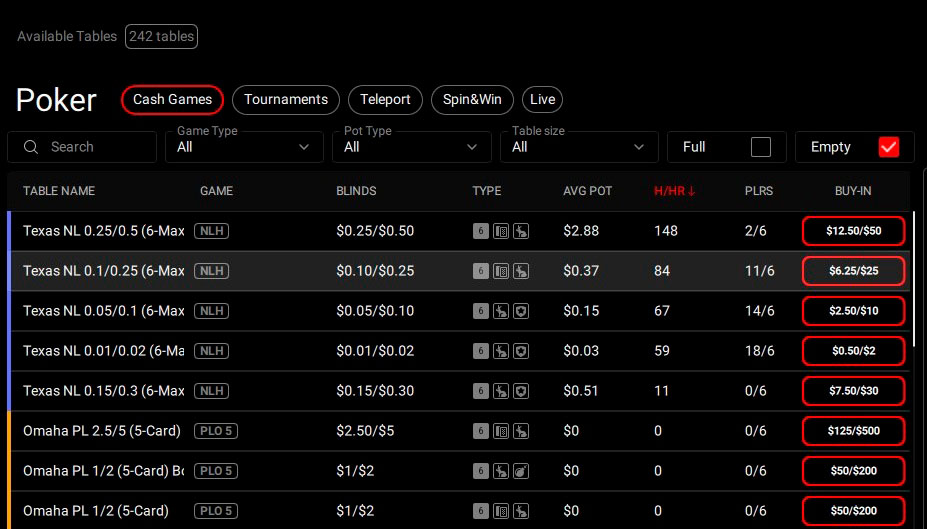 Poker Planets Trafic