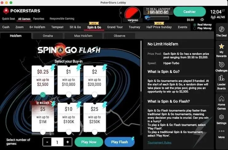 pokerstars spins