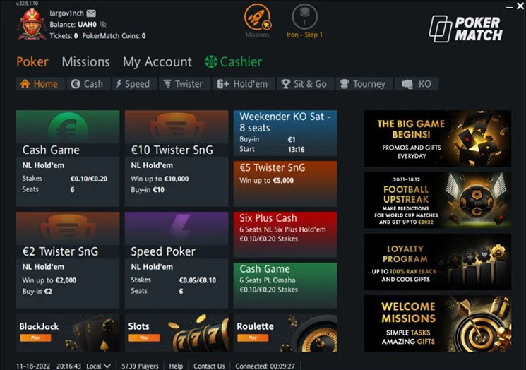 Poker Match Main Lobby Es