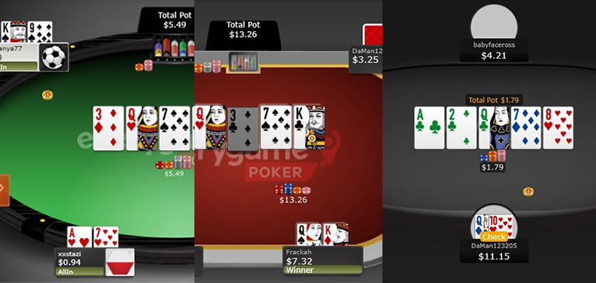 Evertgame Poker три темы стола