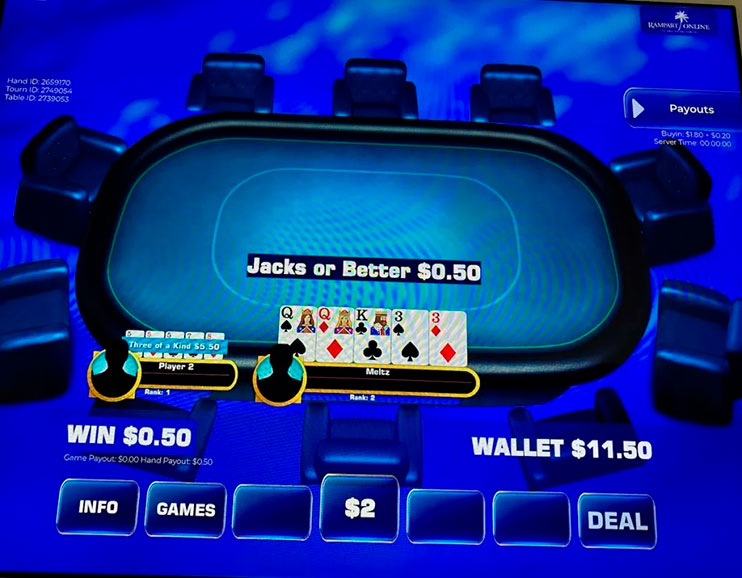 Rampart Online Poker Table