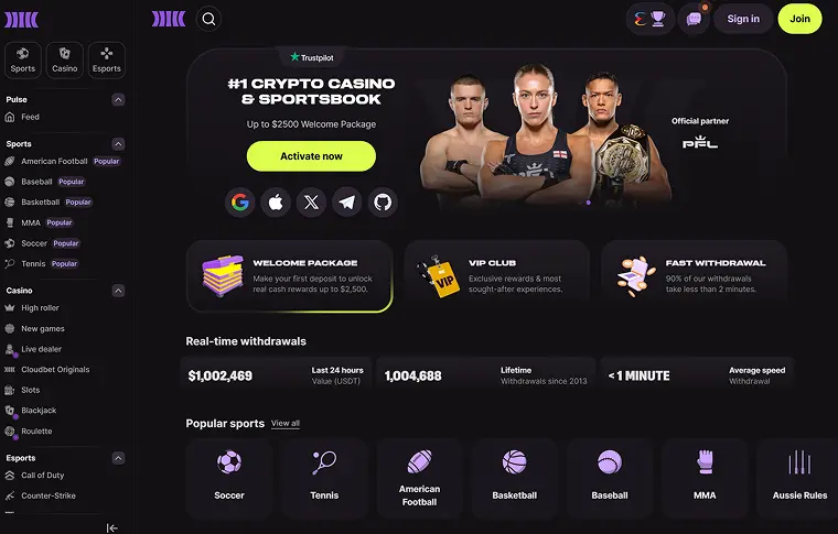 Cloudbet Website