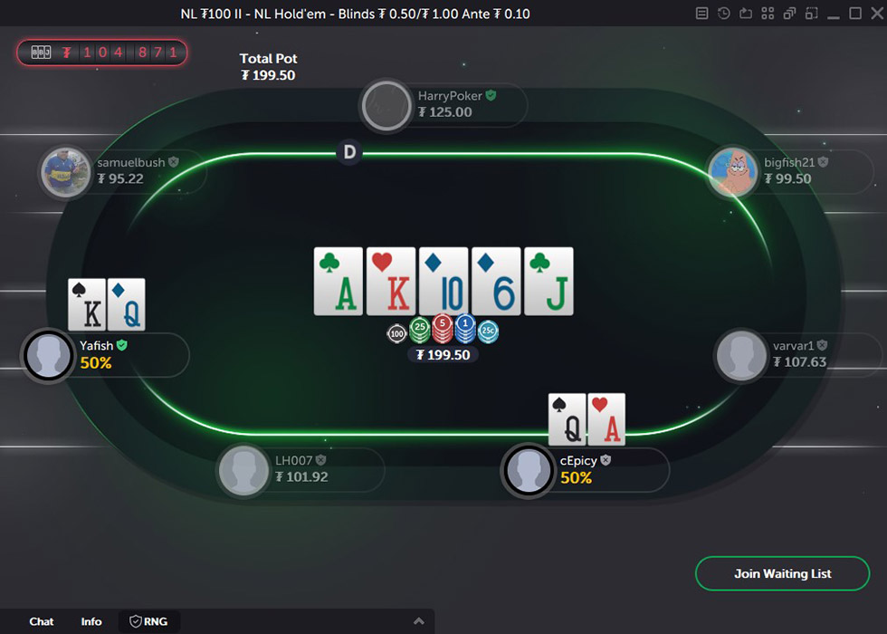 Coin Poker New Table Holdem En