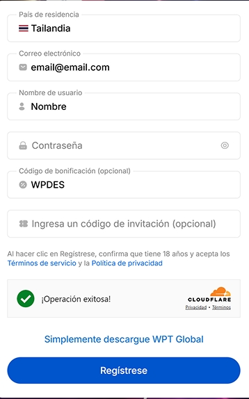 Registrarse En Wpt Global