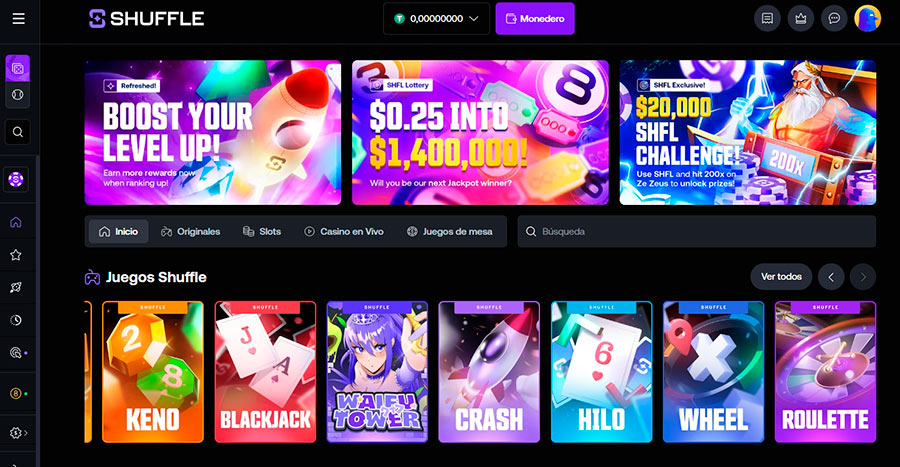 Shuffle Casino Facilidad De Uso E Interfaz