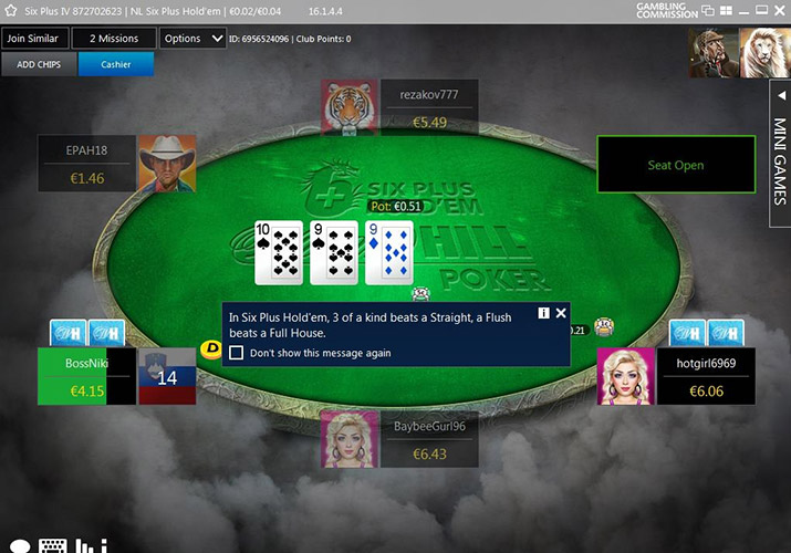 Will Hill Poker 6plus Holdem Table Es