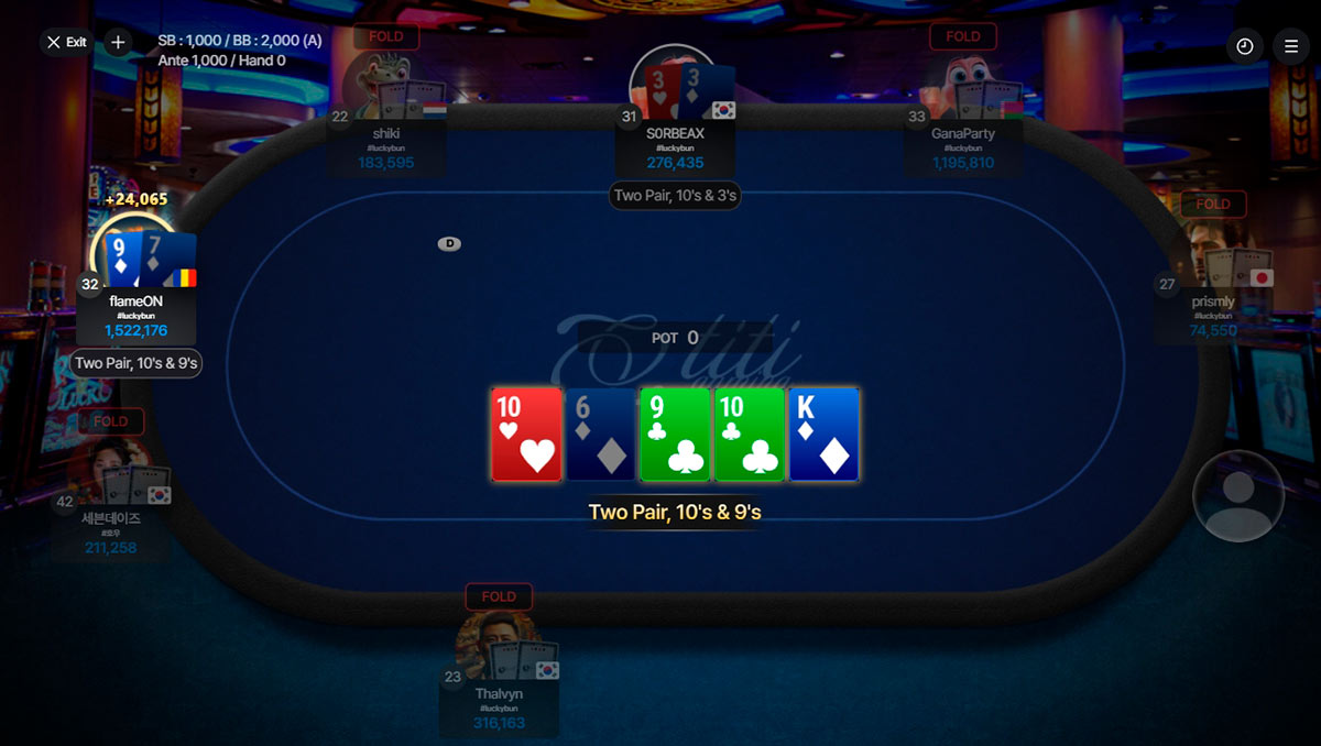 Lucky Bun Poker 8 Max Table