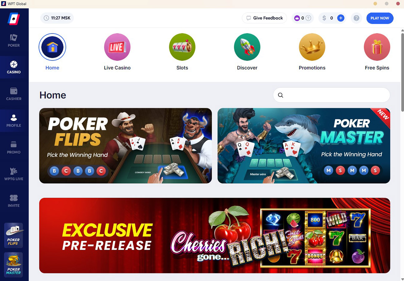 Wpt Global Casino Home Page