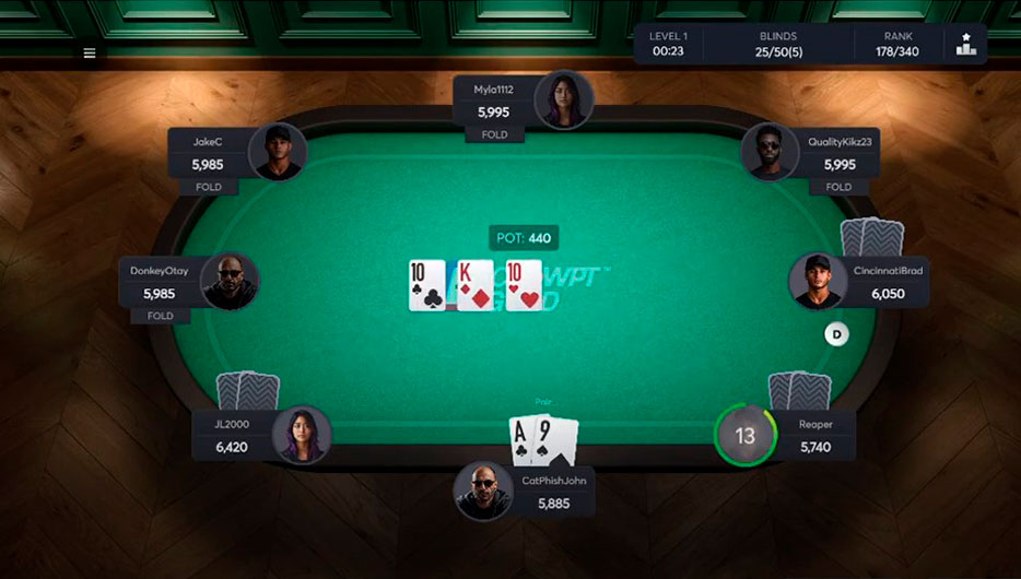 Club Wpt Gold Tournament Table