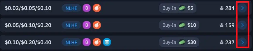 Wpt Global: как открыть список столов