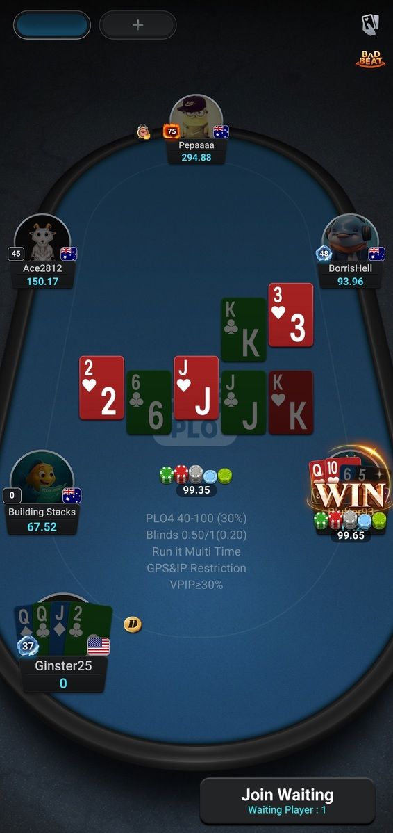 ClubGG Plo Table