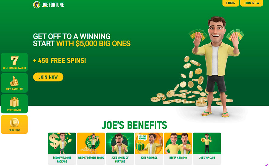 Joe Fortune Casino User Experience and Interface