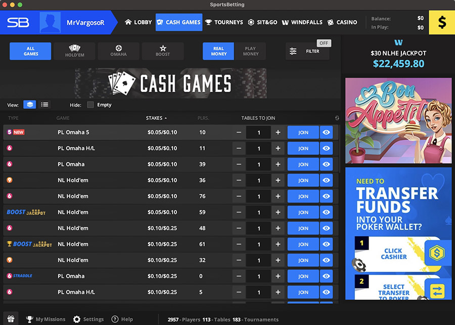 Sportsbetting Cash Lobby Lat