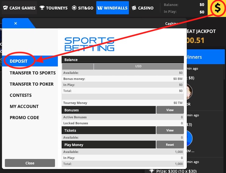 Depósito Sports Betting