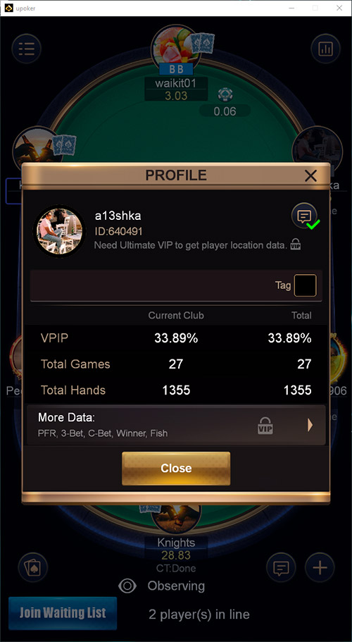 Upoker Stats Es